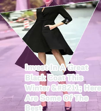 Black coat dress womens