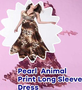 Long dress animal print