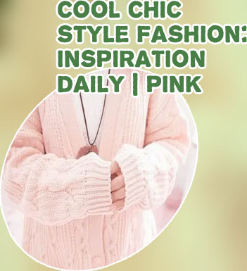 Pink knit sweater outfit