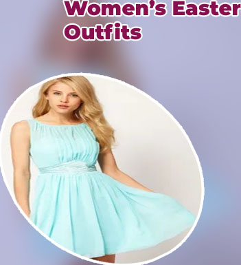 Women's light blue easter dress